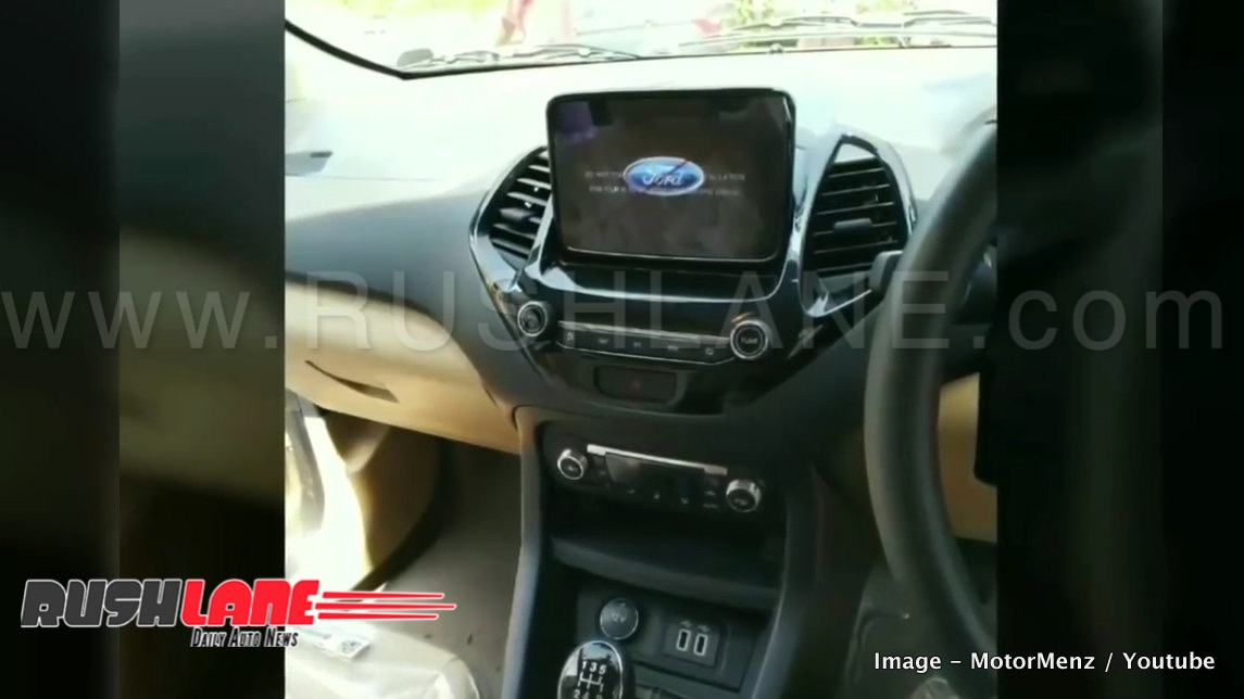 2018 Ford Figo Aspire Touchscreen Spied Honda Amaze