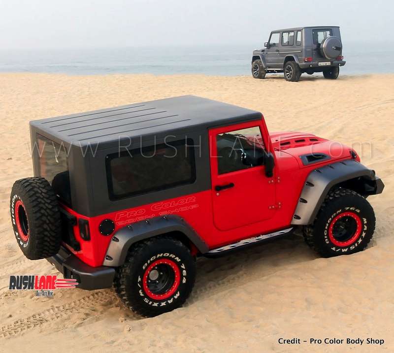 Mahindra Thar Modified With Parts Inspired From Jeep Wrangler