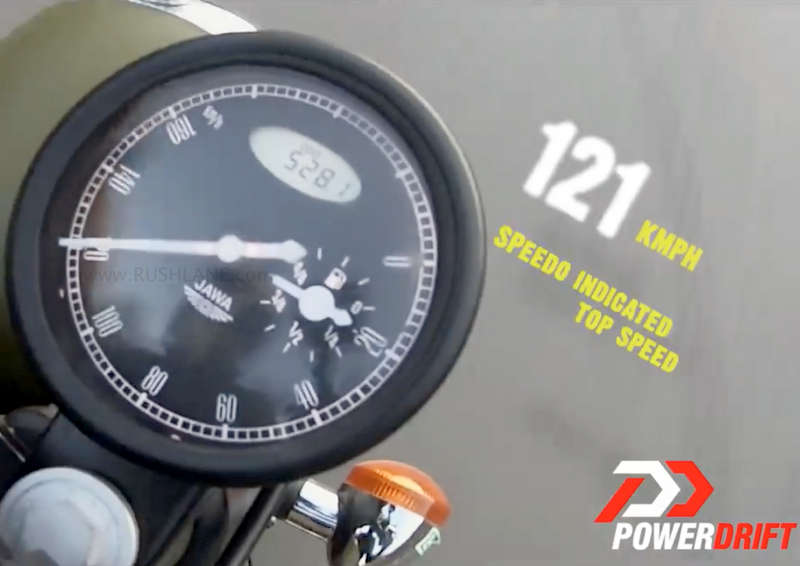 Jawa Motorcycles top and 0-100 kmph video