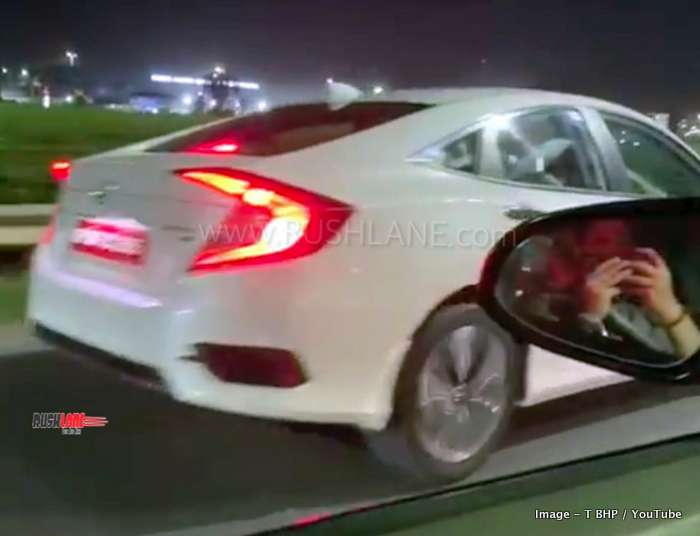 2019 Honda Civic White Colour Spied In India With Led Headlight