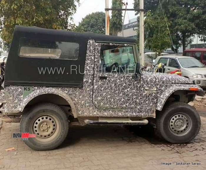 2020 Mahindra Thar Spied At A Workshop Close Up Photos Reveal