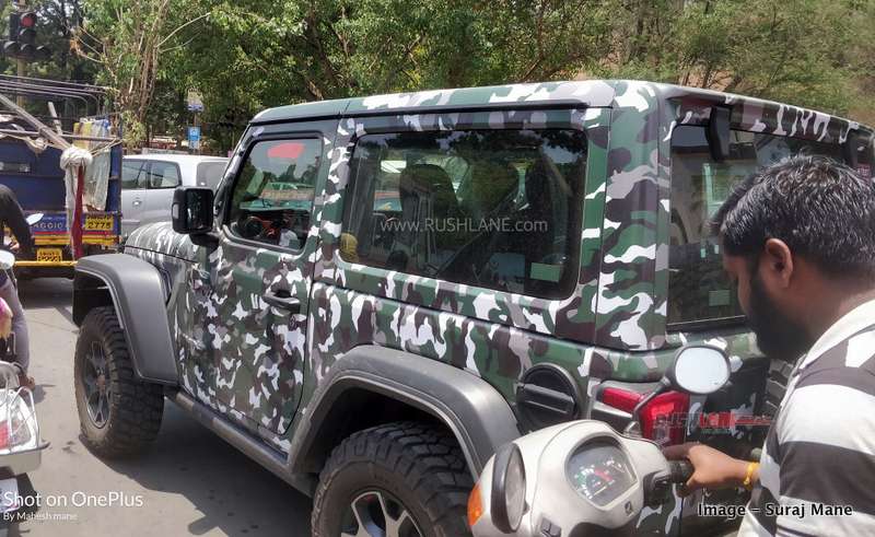 2020 Mahindra Thar Hard Top Side View Spied Inspired By Jeep