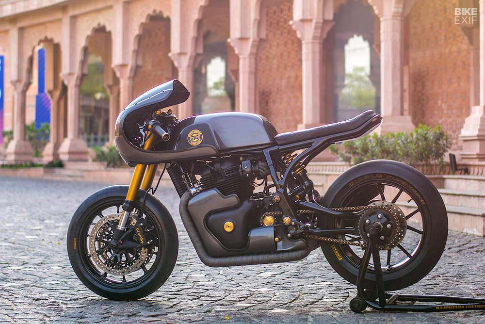 Royal Enfield 650 takes on BIC with Ducati swingarm, Ohlins suspension