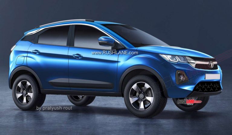 Tata Nexon facelift new front spied on road  To get Electric variant too