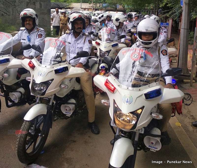 Bajaj Pulsar 150 Joins Pune Traffic Police 80 Modified Motorcycles
