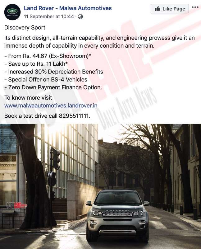 New Land Rover Discovery Sport discount