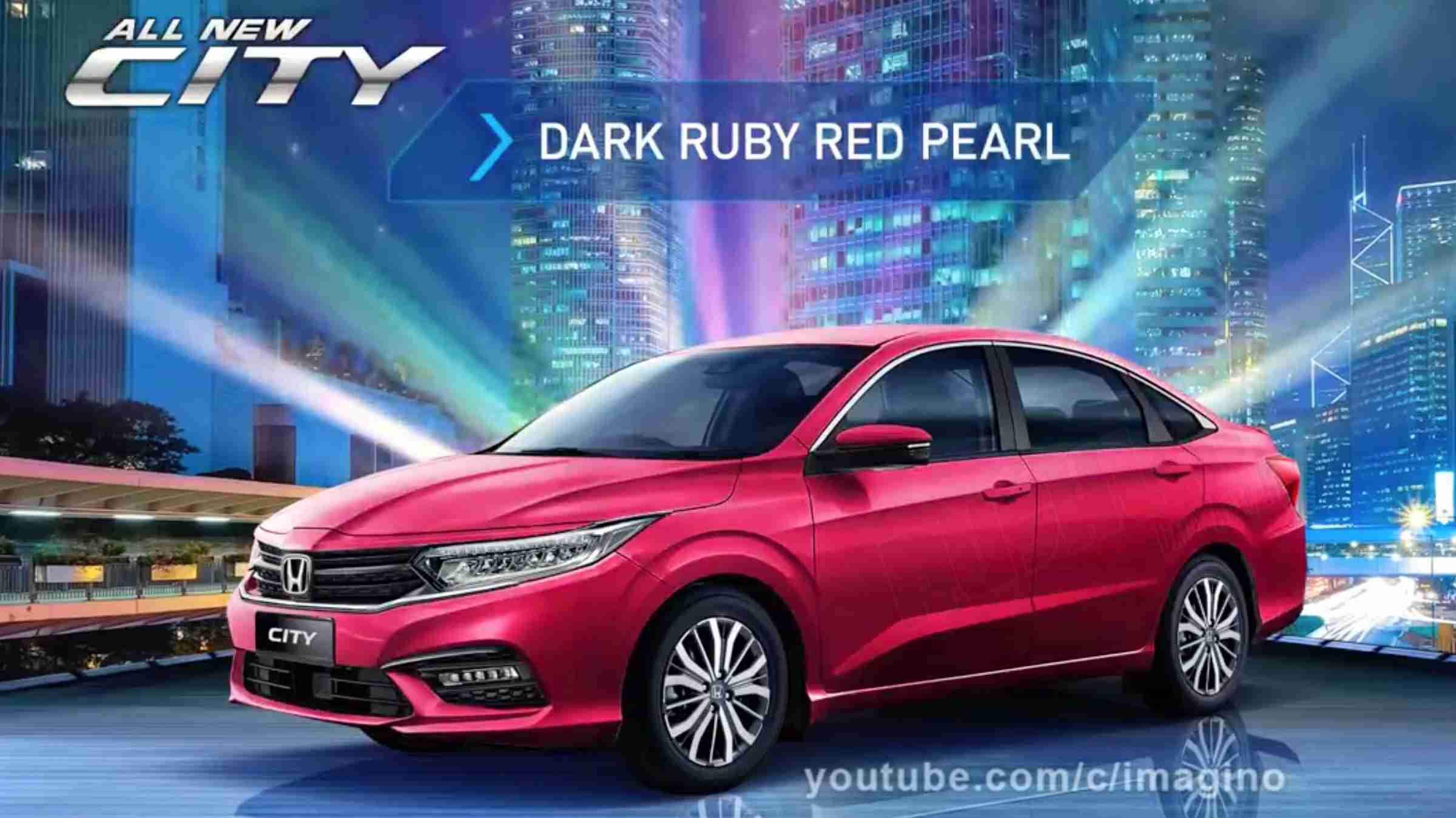2020 Honda City front and rear design, multiple colours render - Video