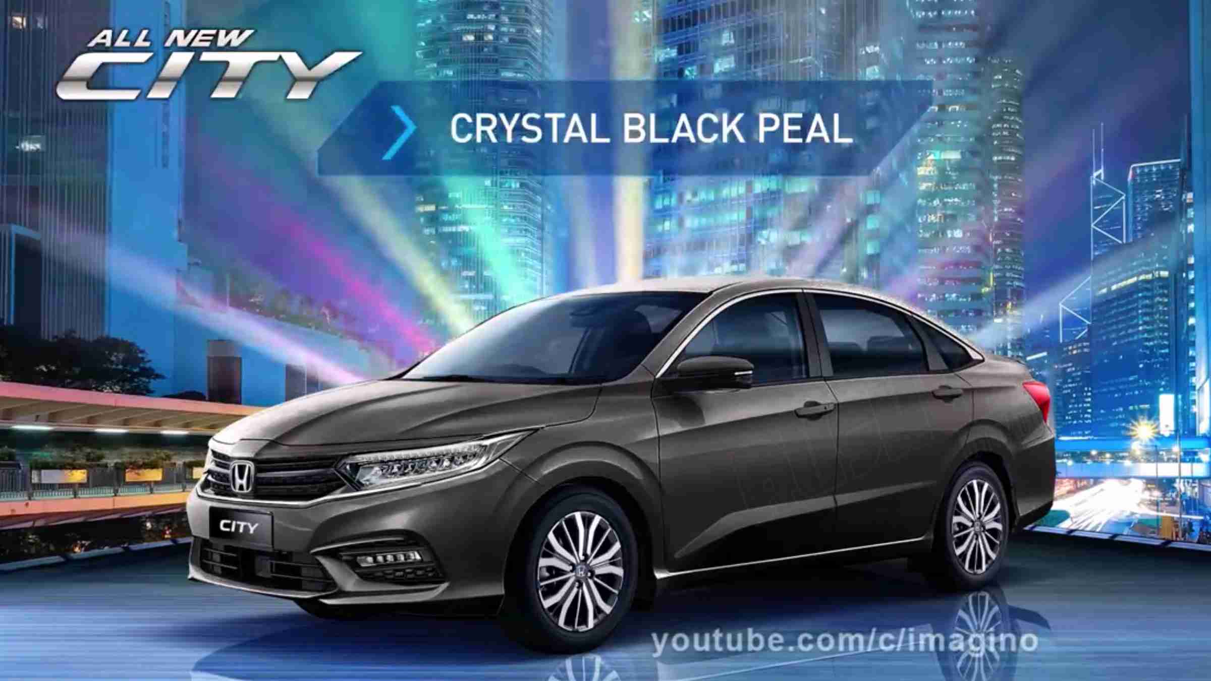 2020 Honda City front and rear design, multiple colours render - Video