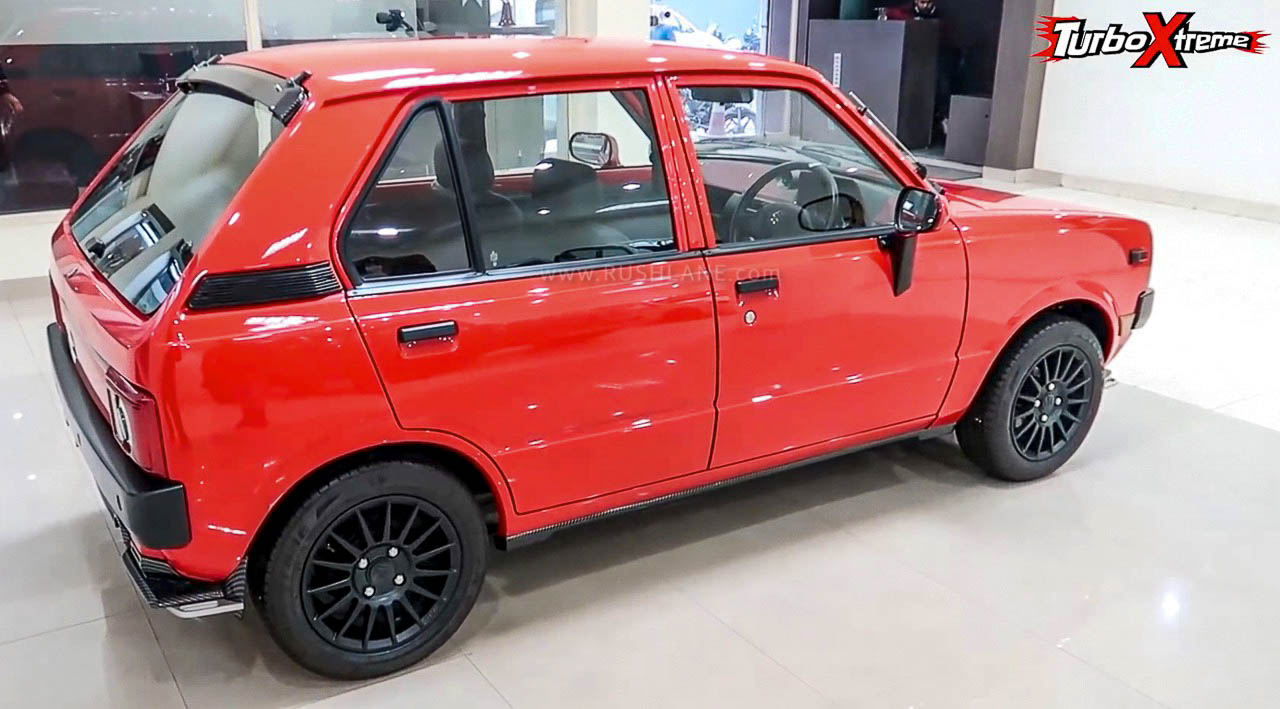1984 Maruti 800 First Gen Modified New Tyres Leds Red Paint Etc