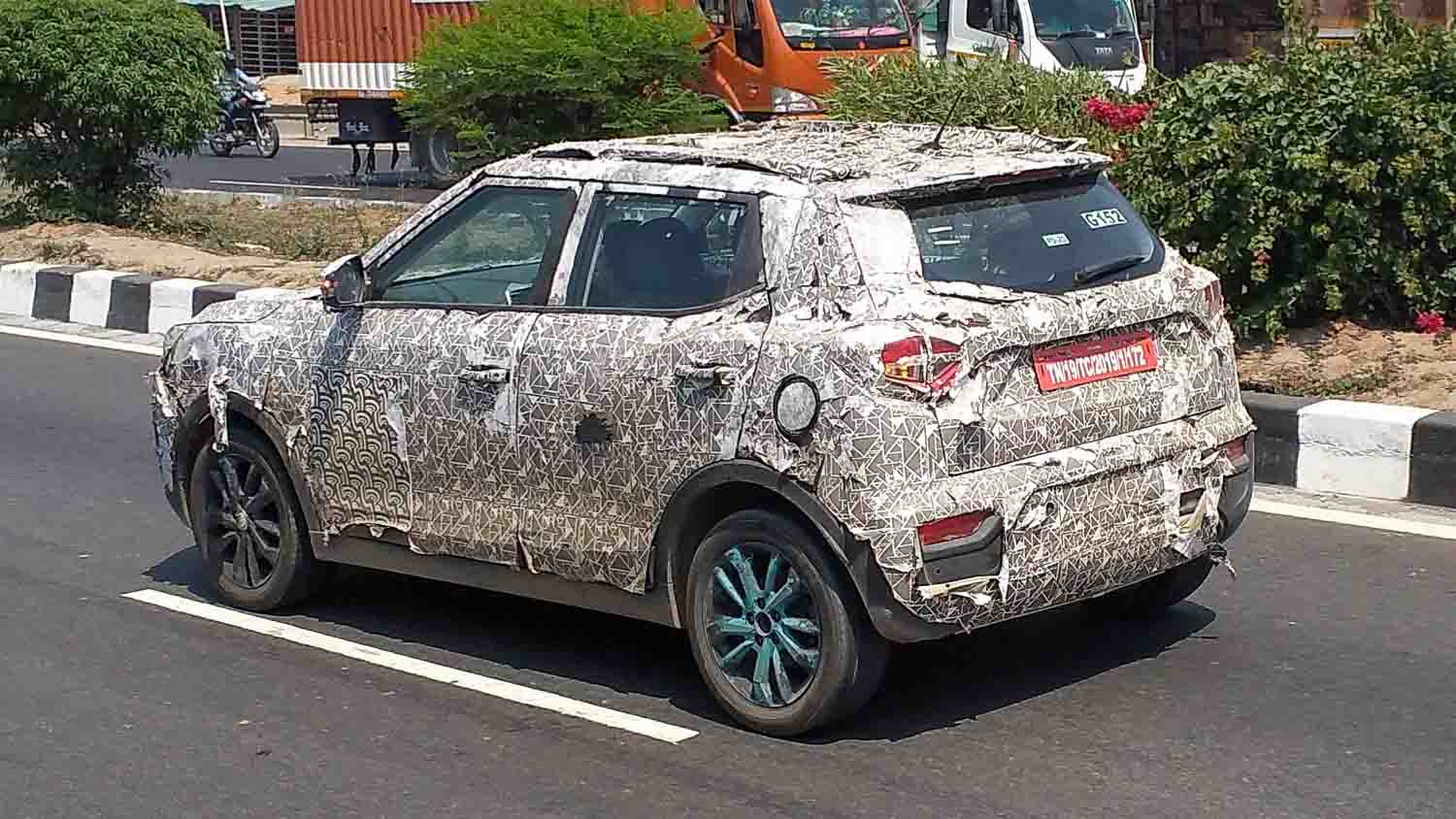 Mahindra XUV300 Electric spied.
