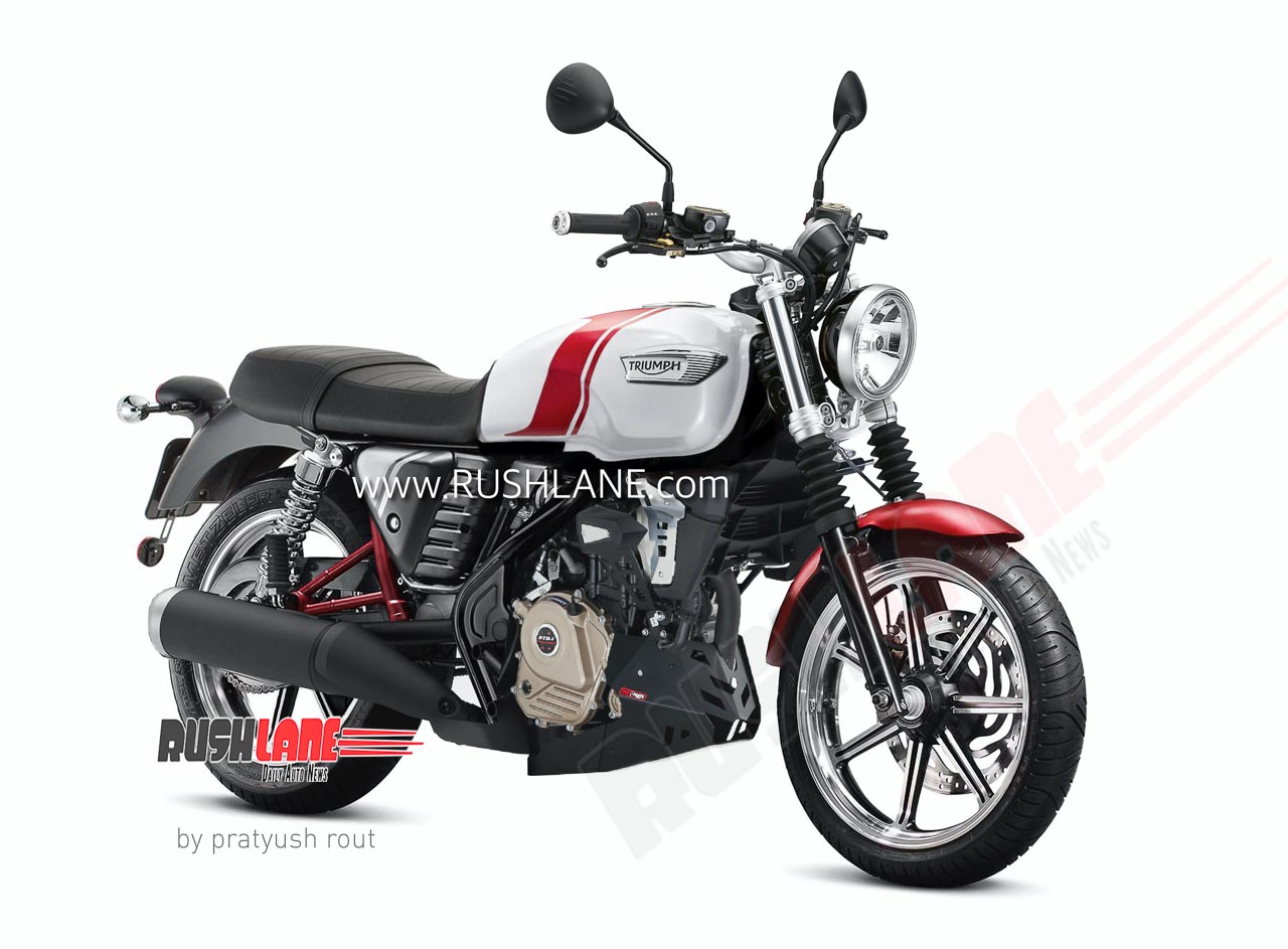 Bajaj Triumph 200 cc motorcycle render
