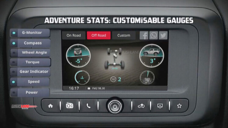 Mahindra Thar Touchscreen system is weather proof