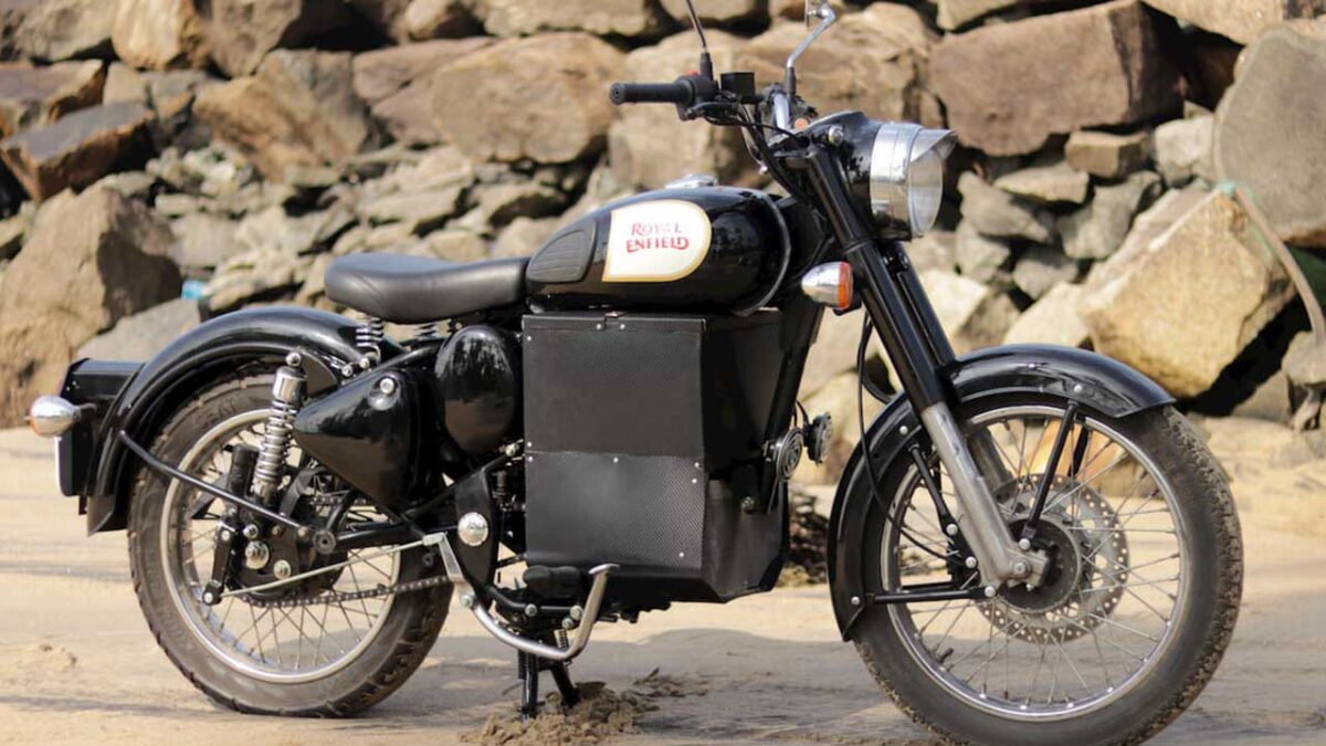 Royal Enfield Classic 350 modified electric motorcycle from Kerala