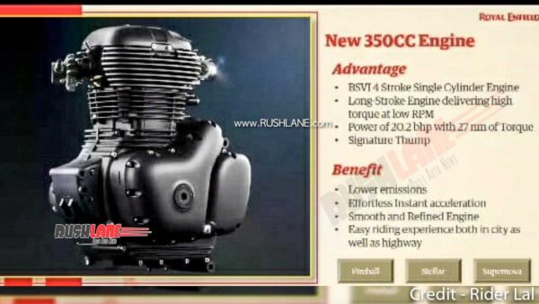 Royal Enfield Meteor 350 Engine Specs