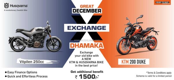 KTM, Husqvarna offers Dec 2020