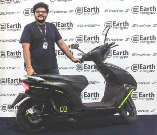 Earth Energy CEO with the new Electric Scooter Glyde+