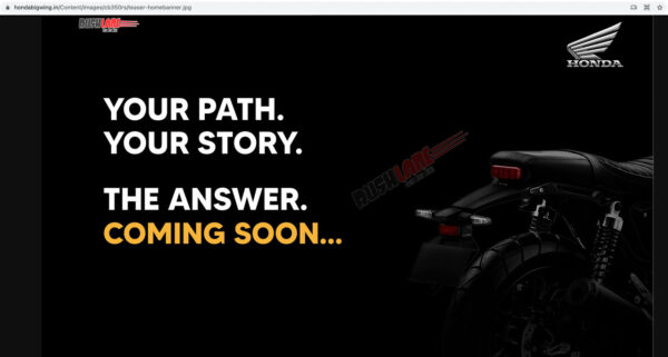 Honda CB350 RS teaser