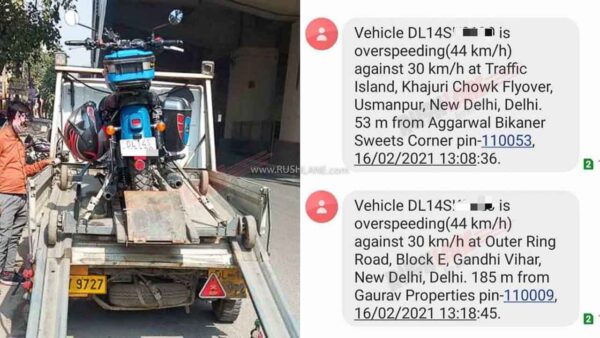 Jawa 42 on tempo gets fined for overspeeding