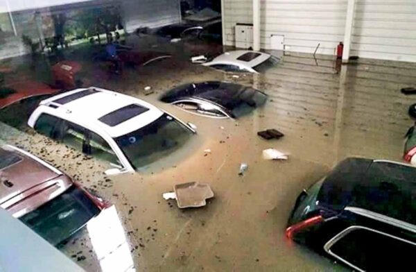 Flood damage car