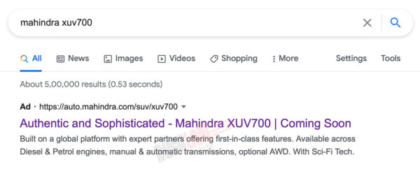 New Mahindra XUV700