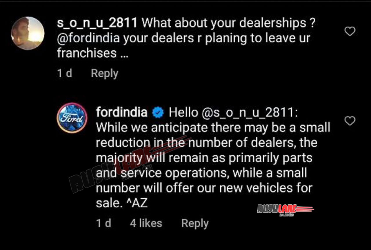 Ford India dealer numbers could decline - Confirms Ford India