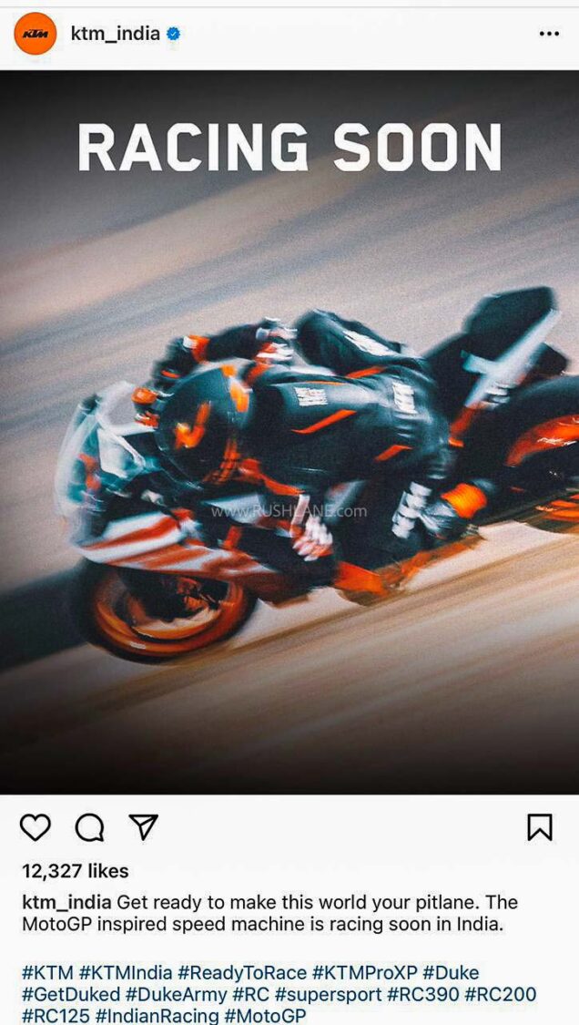 KTM India Teases New Gen RC 390 - Coming Soon