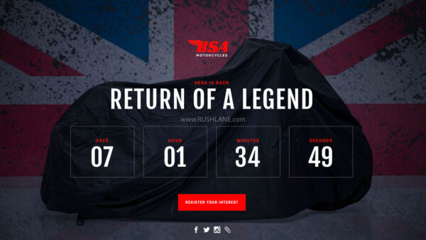 BSA Motorcycles Global Debut Countdown Timer