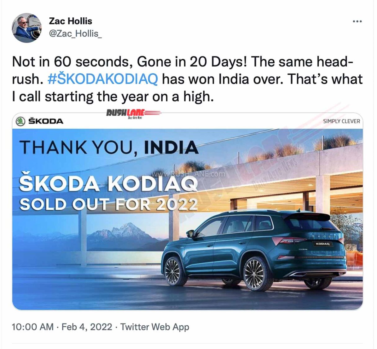 New Skoda Kodiaq sold out in India