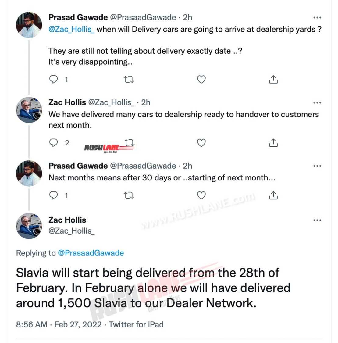Skoda Slavia Deliveries From Day 1