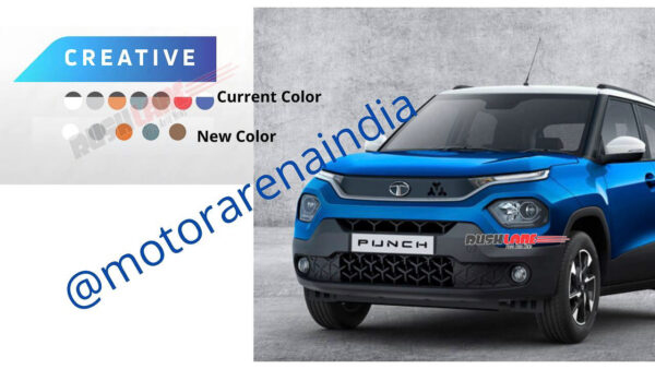 Tata Punch Creative Single Tone Colours Launched