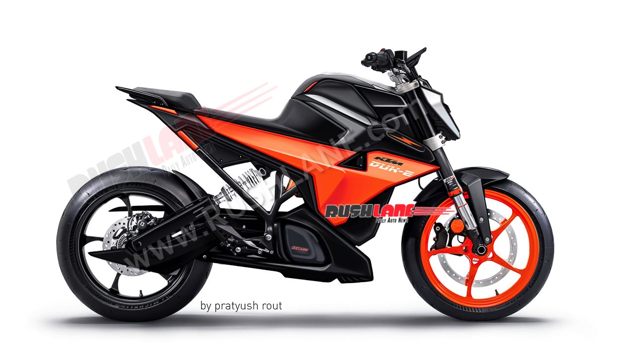 2023 KTM Duke Electric Motorcycle - Render Based On Leaked Sketch
