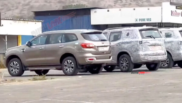 New Mahindra Scorpio Spied Next To Ford Endeavour