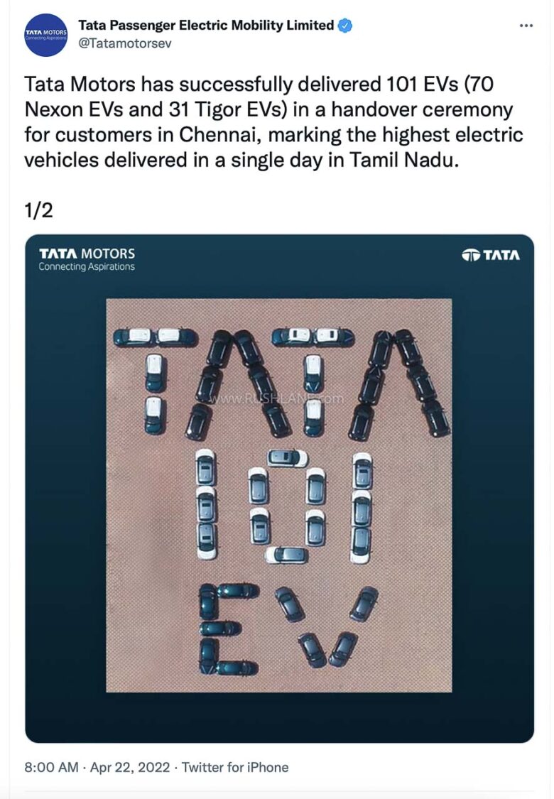 Tata Motors is the leader in electric car sales