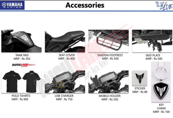 Yamaha MT15 V2 Accessories Price List