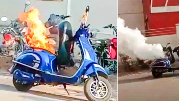 Pure EV Electric Scooter catches fire