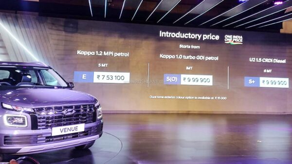 2022 Hyundai Venue Facelift Prices