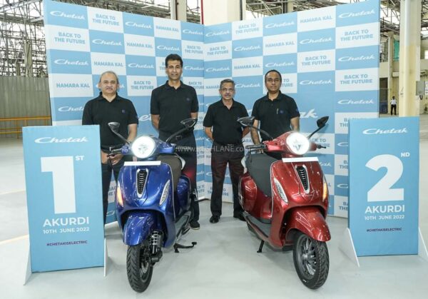 First unit of Bajaj Chetak electric scooter rolls out of new Akurdi plant