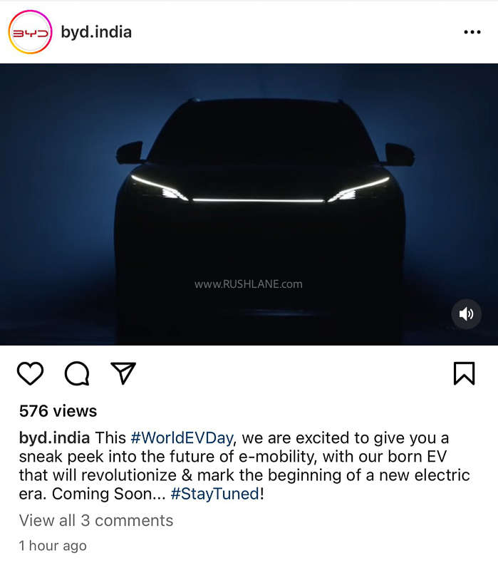 BYD Atto 3 Electric SUV Teased