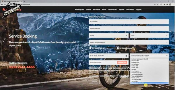 Royal Enfield Thunder 650 Name On Official Website