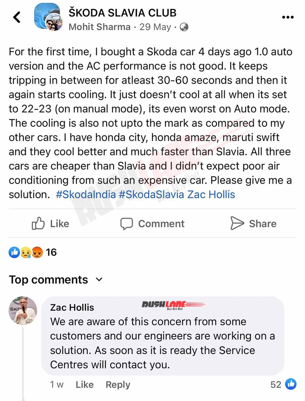 Skoda confirms they are working on fixing the AC issues