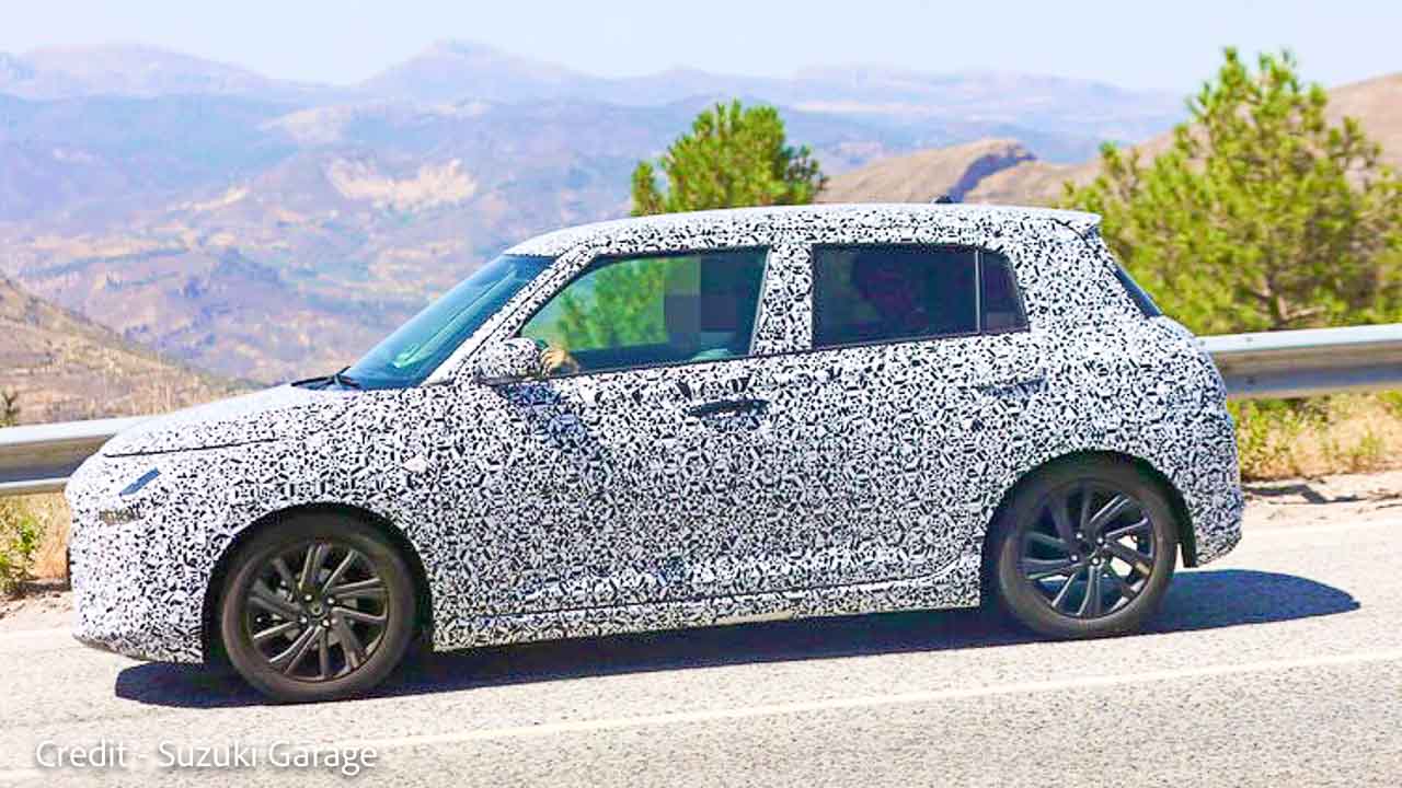 New Maruti Swift Spied Again - Testing With Current Swift