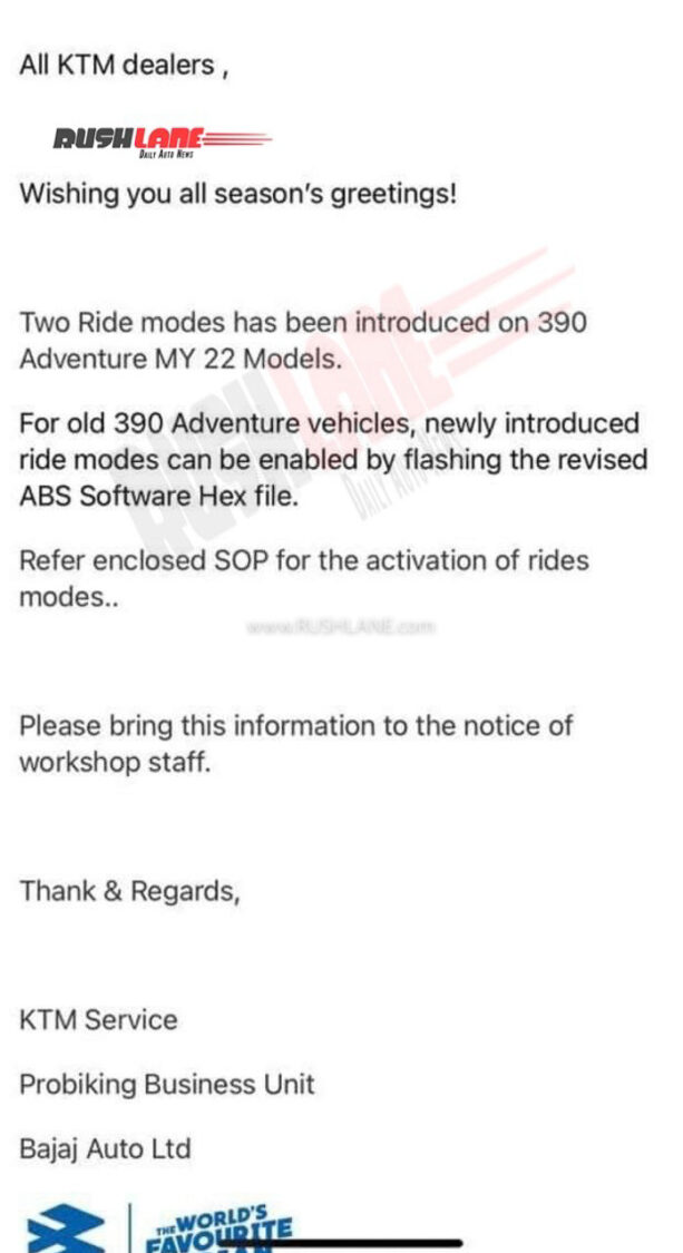 Old KTM 390 Ride Modes Install - Via Software Update