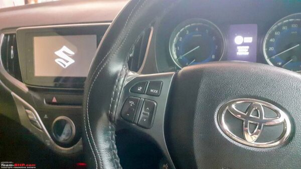 Maruti Suzuki Logo In Toyota Glanza Touchscreen