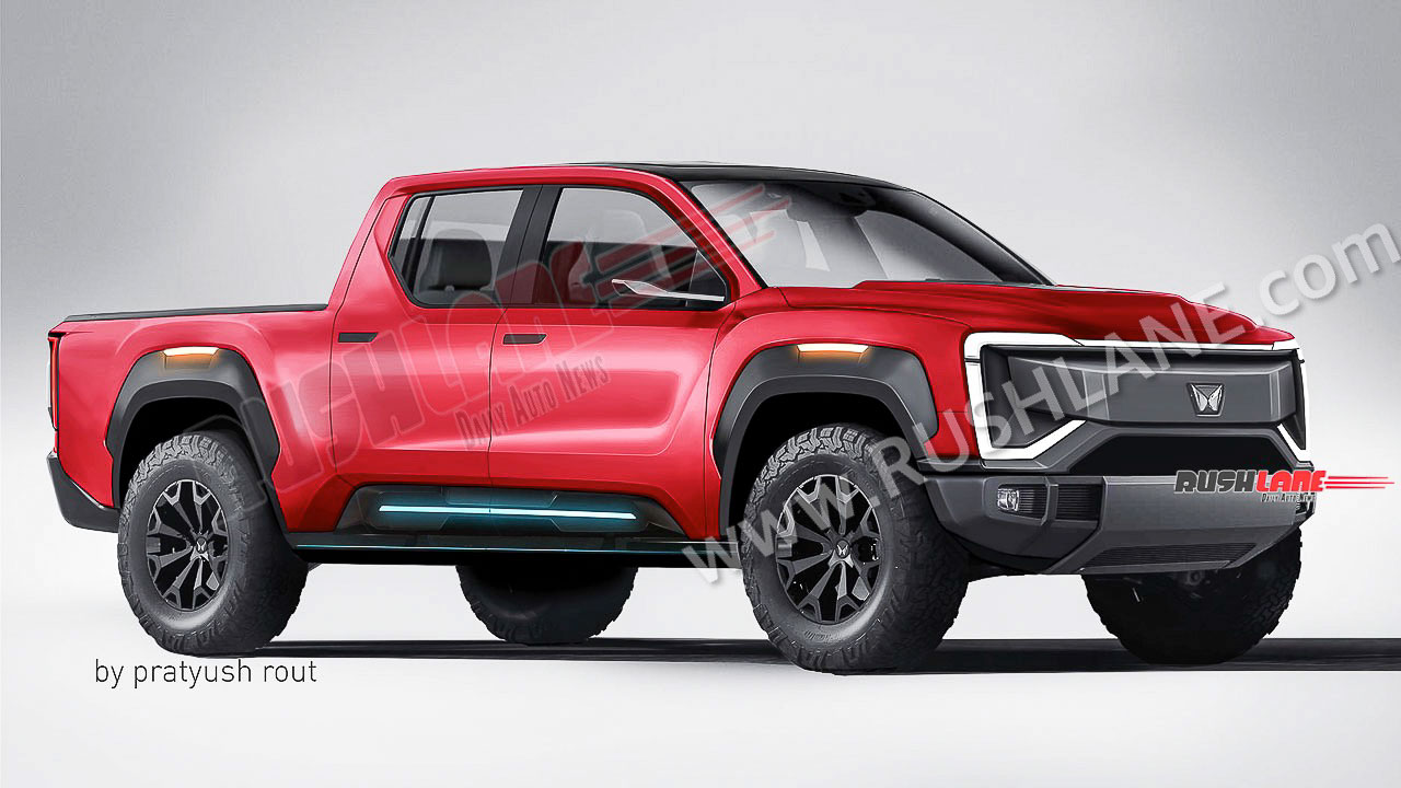 Mahindra Electric Pickup Truck Render - Based On New Design Language