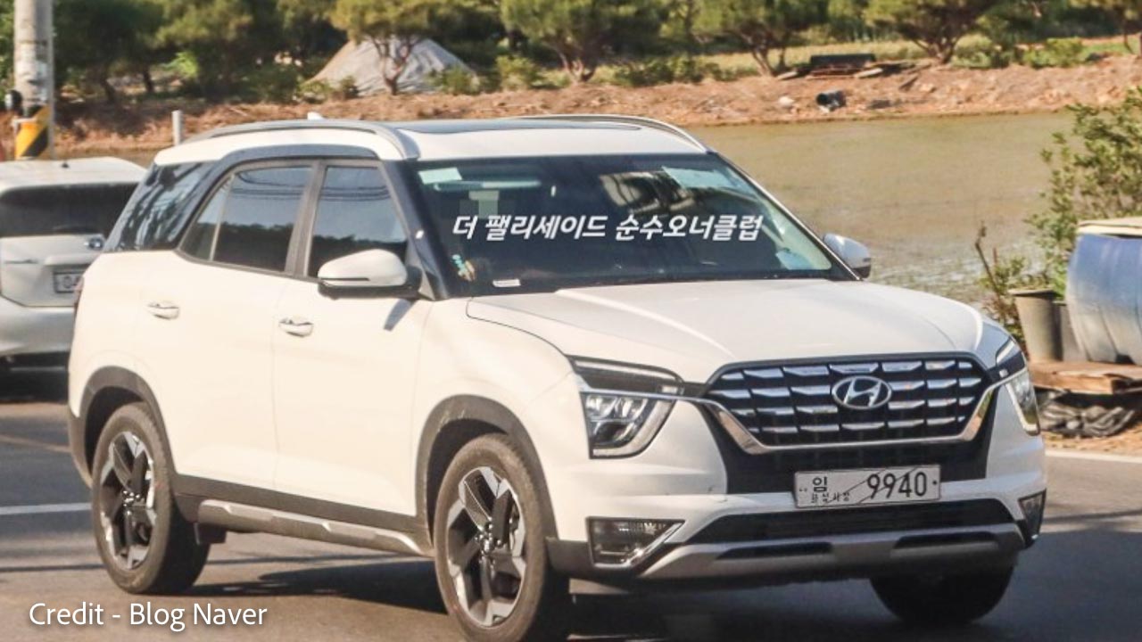 2023 Hyundai Alcazar Facelift Spied With New Front  Get ADAS Features