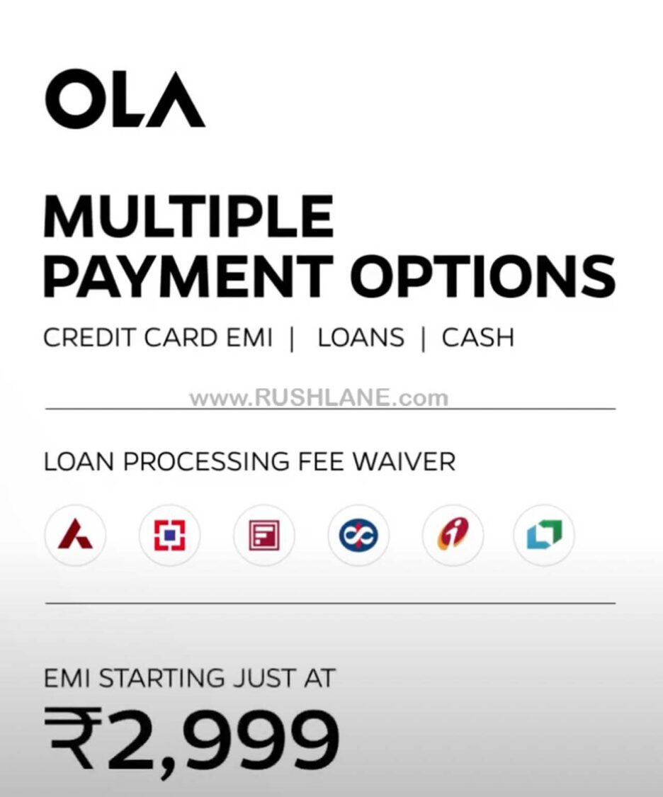 Ola Electric S1 Payment Options
