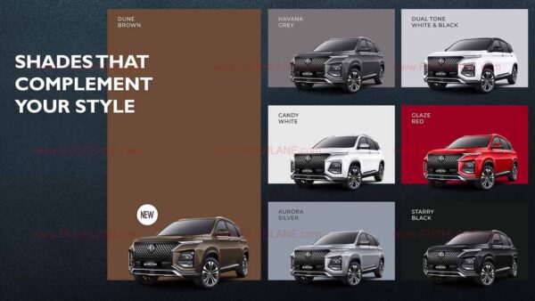 2023 MG Hector Facelift Brochure - Colours