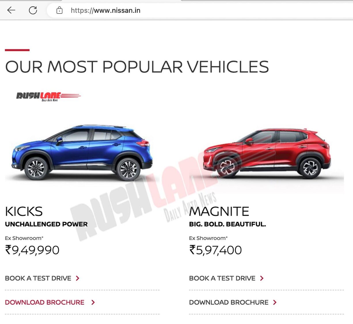 Nissan India range is now down to 2 cars - Kicks and Magnite