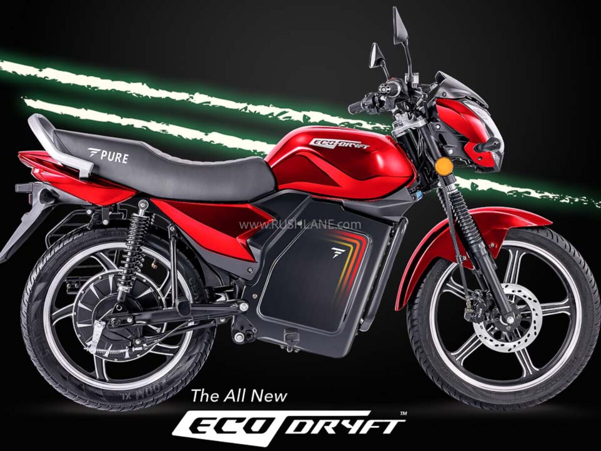 Pure EV ecoDryft Electric Motorcycle Launch - 130 Km Range, 4 Colours