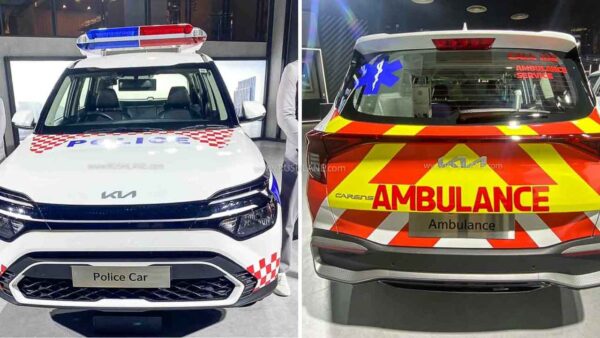 Kia Carens Police Car and Ambulance - 2023 Auto Expo
